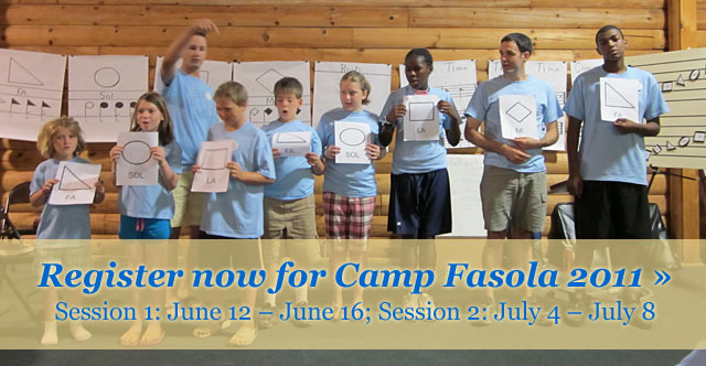 Register Now Register Now for Camp Fasola 2011
