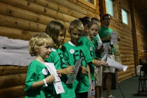 Young campers learn the rudiments at Youth Camp, 2013.